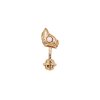Ava pearl earring B - left - gold-plated silver
