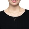 Mini tooth necklace - long - gold-plated silver