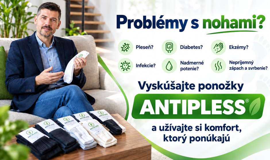 Ponožky Antipless pomáhajú