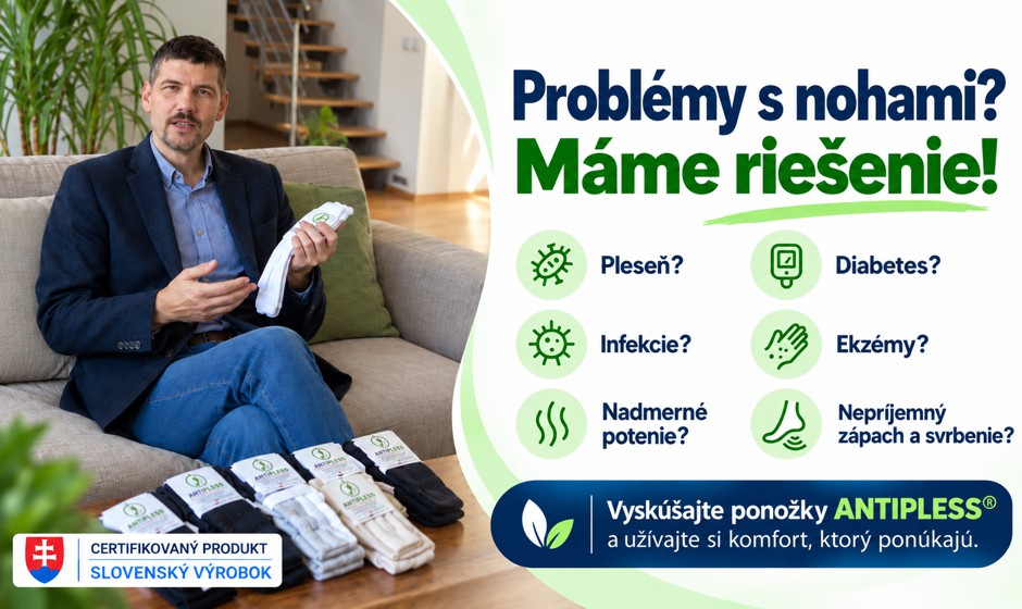 Ponožky Antipless pomáhajú