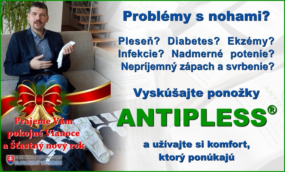 Ponožky Antipless Vám prajú pokojné Vianoce a Šťastný nový rok