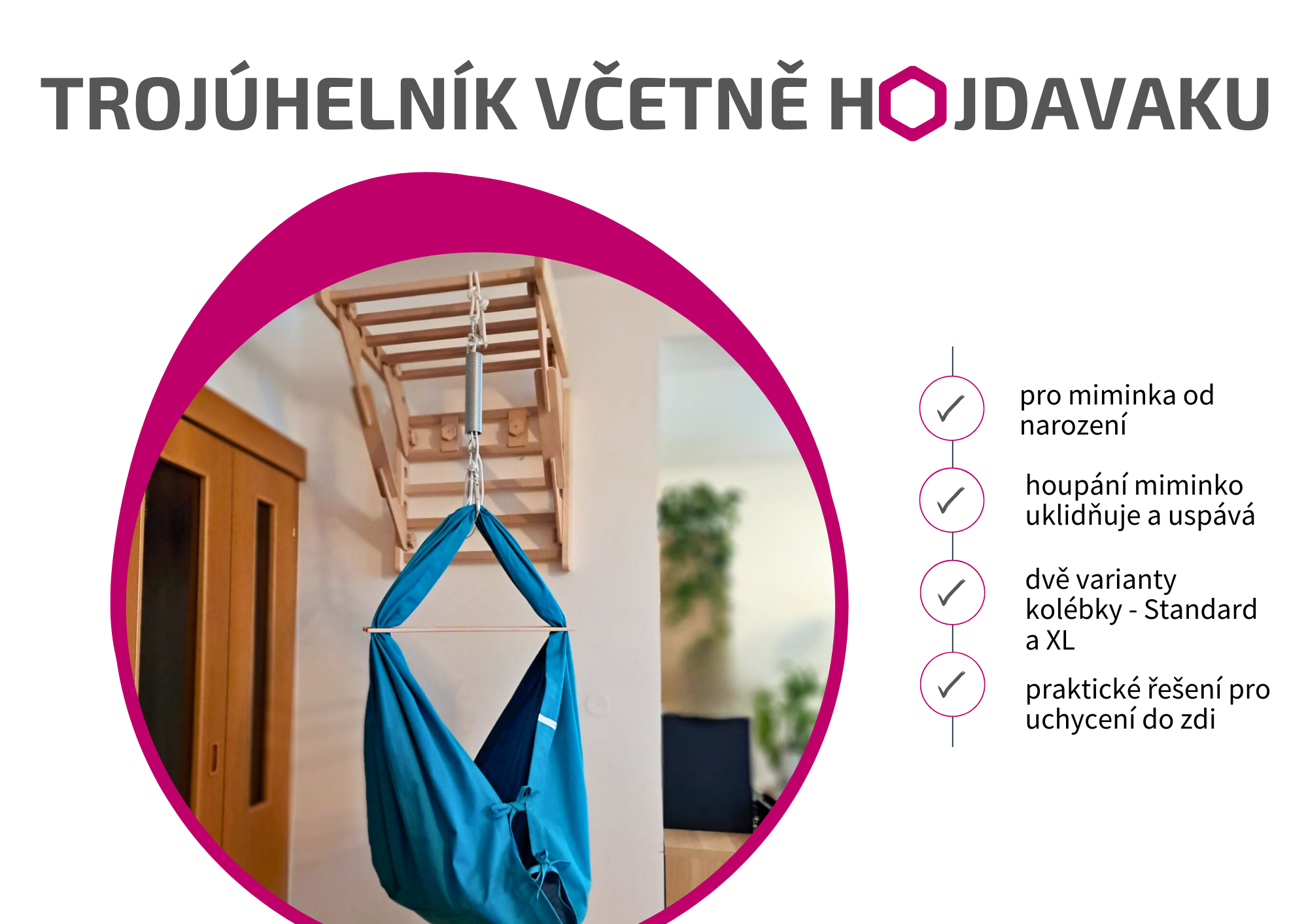 PIKLER TRIPLE HANGER NA ZAVESENIE KOLÍSKA (vrátane kolísky) Farba: Modrá, veľkosť: štandardná Antonie Emma