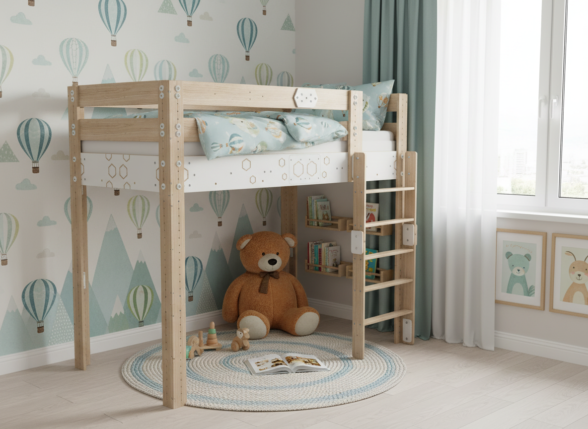 Patrová pestovateľská posteľ MANU Š120/V180/VB Antonie Emma