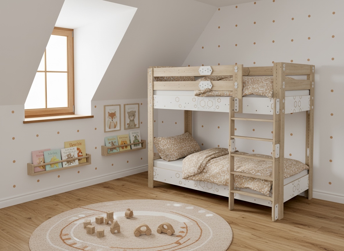 DvojPoschodová rastúca posteľ MANU Š90/V200/VB Antonie Emma
