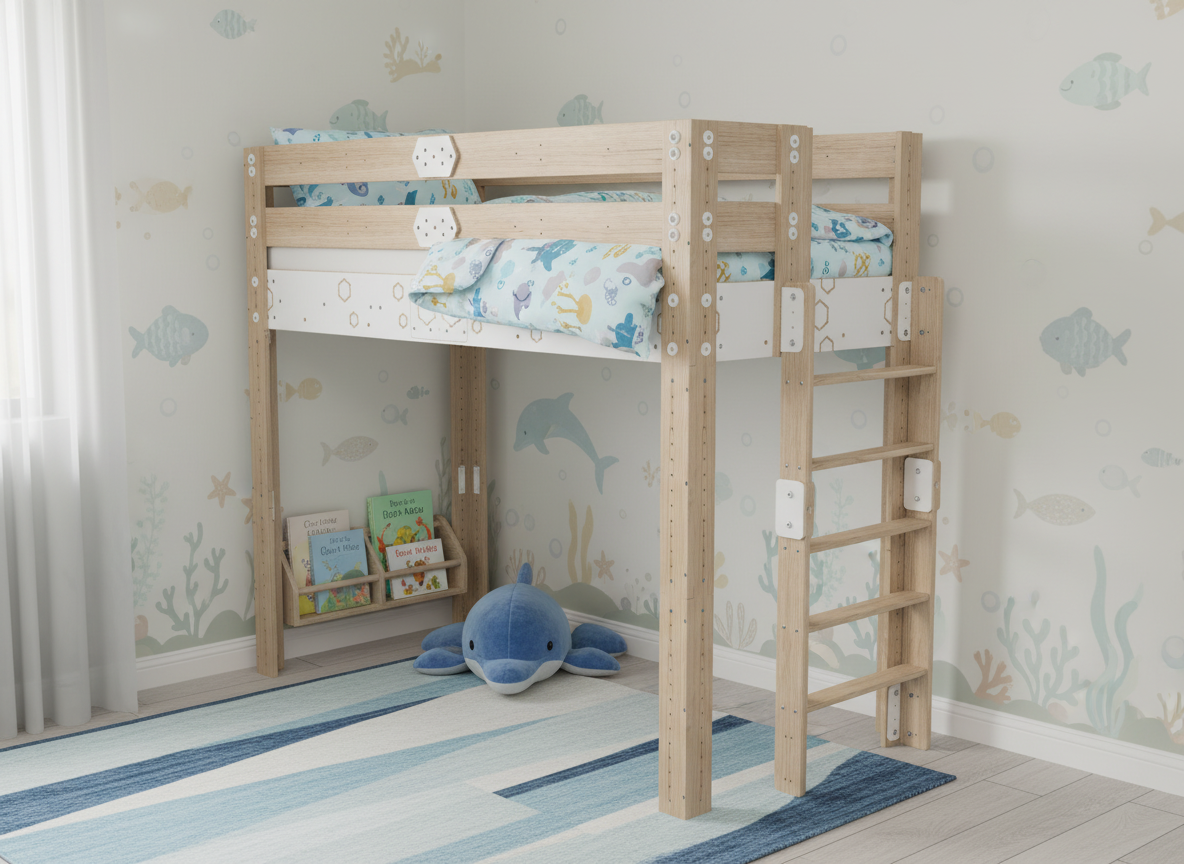 Patrová pestovateľská posteľ MANU Š90/V180/VČ Antonie Emma