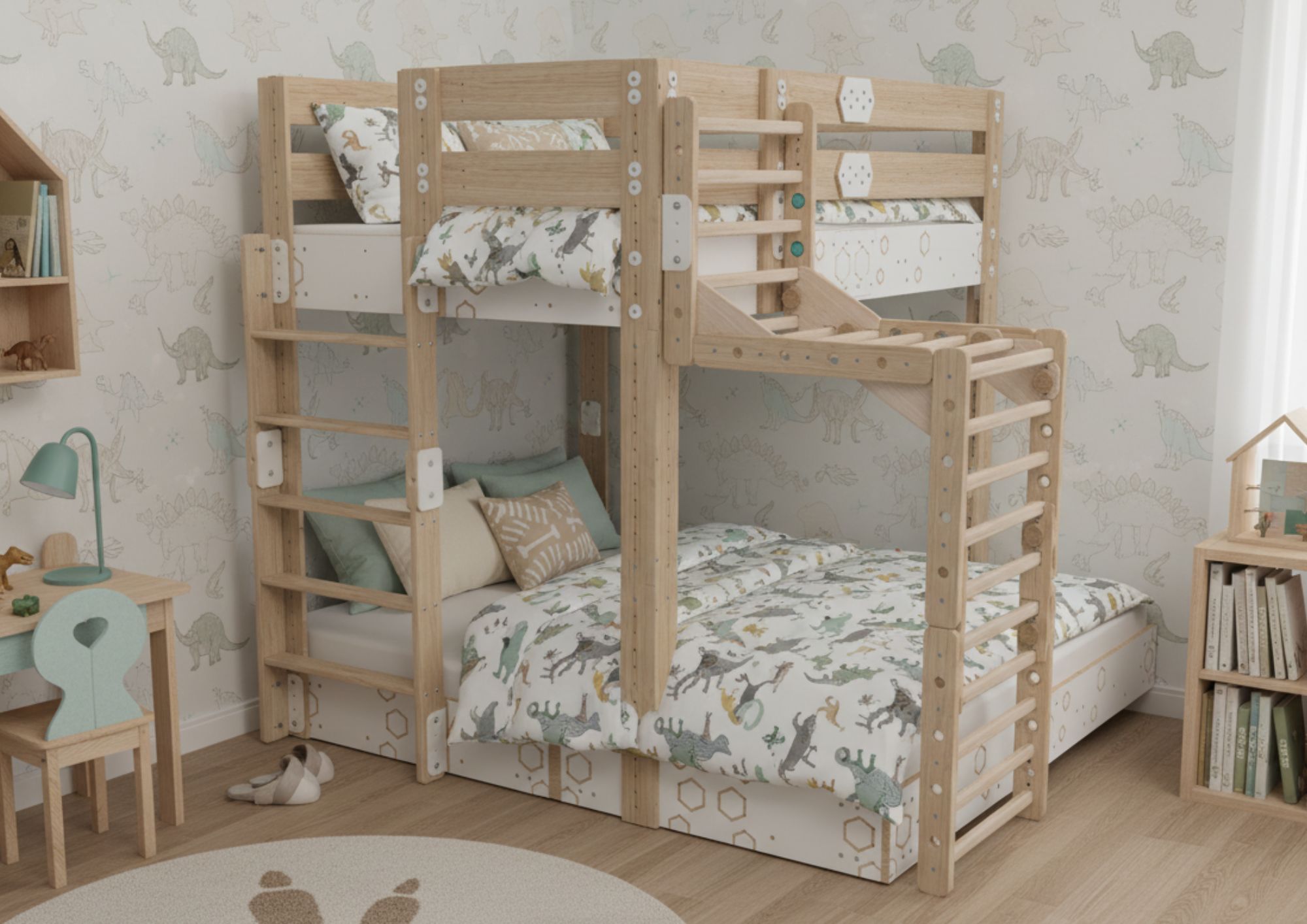 Bed MANU s tromi lôžkami Antonie Emma