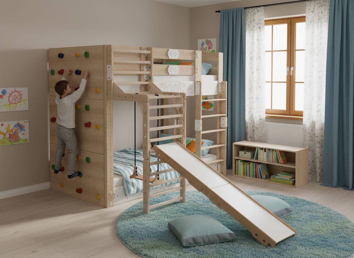 DvojPoschodová rastúca posteľ s hracími prvkami Antonie Emma