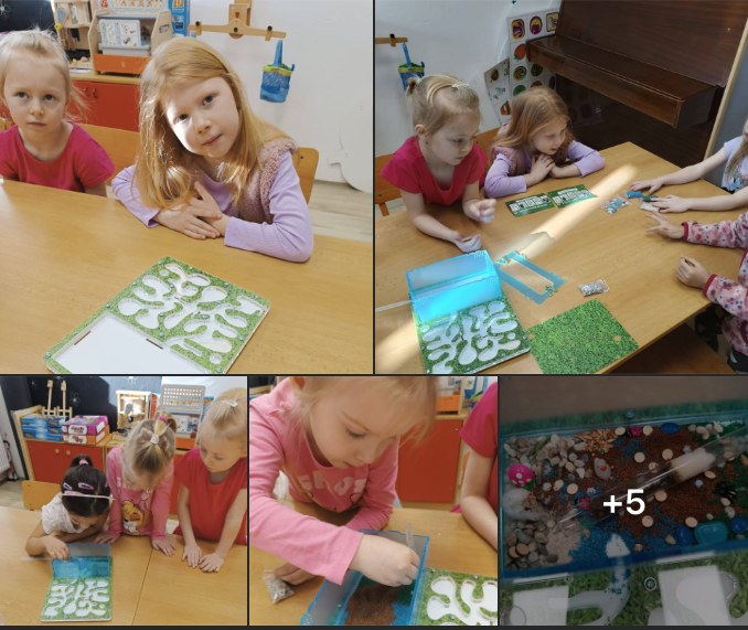 Děti z MŠ Mitušova 6 u mravenčí farmy