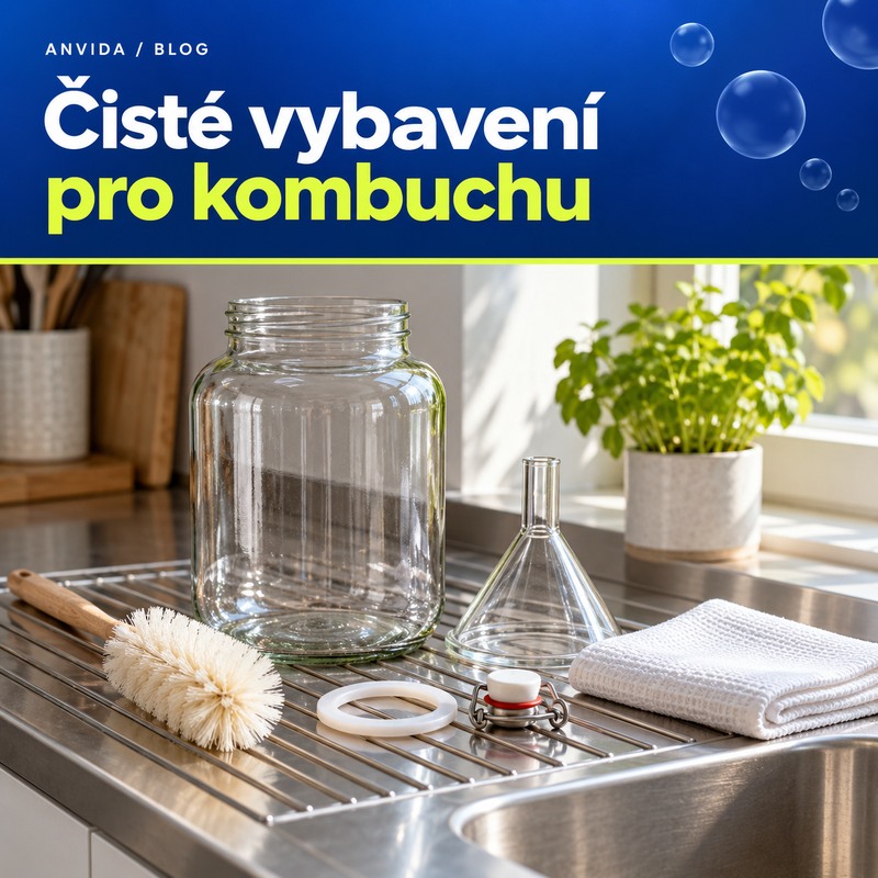 Hygiena při výrobě kombuchy: jak čistit sklenice, lahve a náčiní