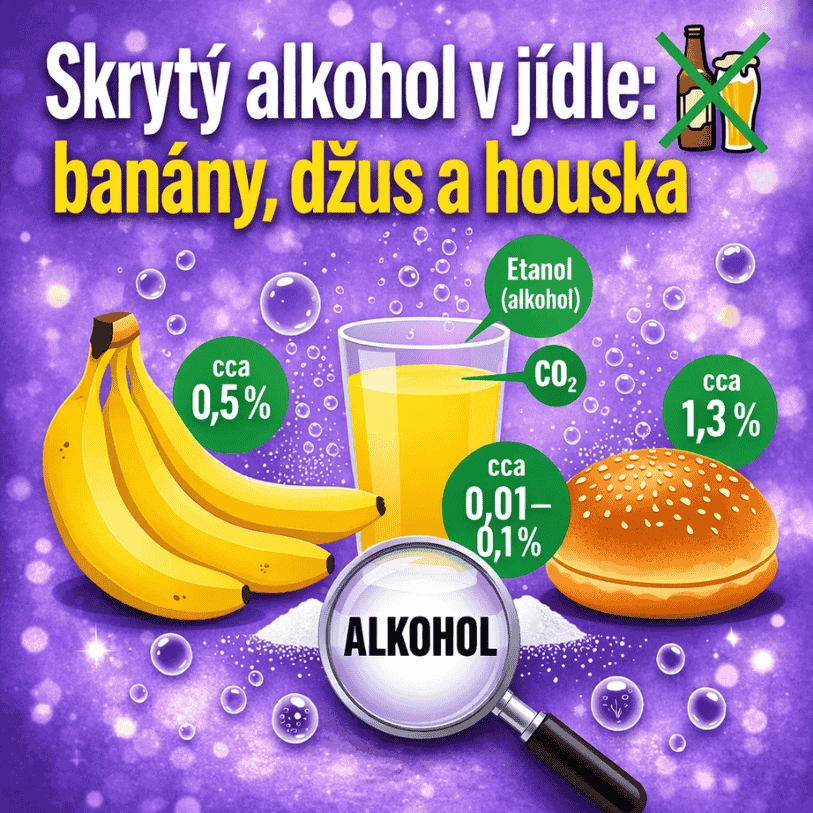 Skrytý alkohol v potravinách: banán, džus i pečivo
