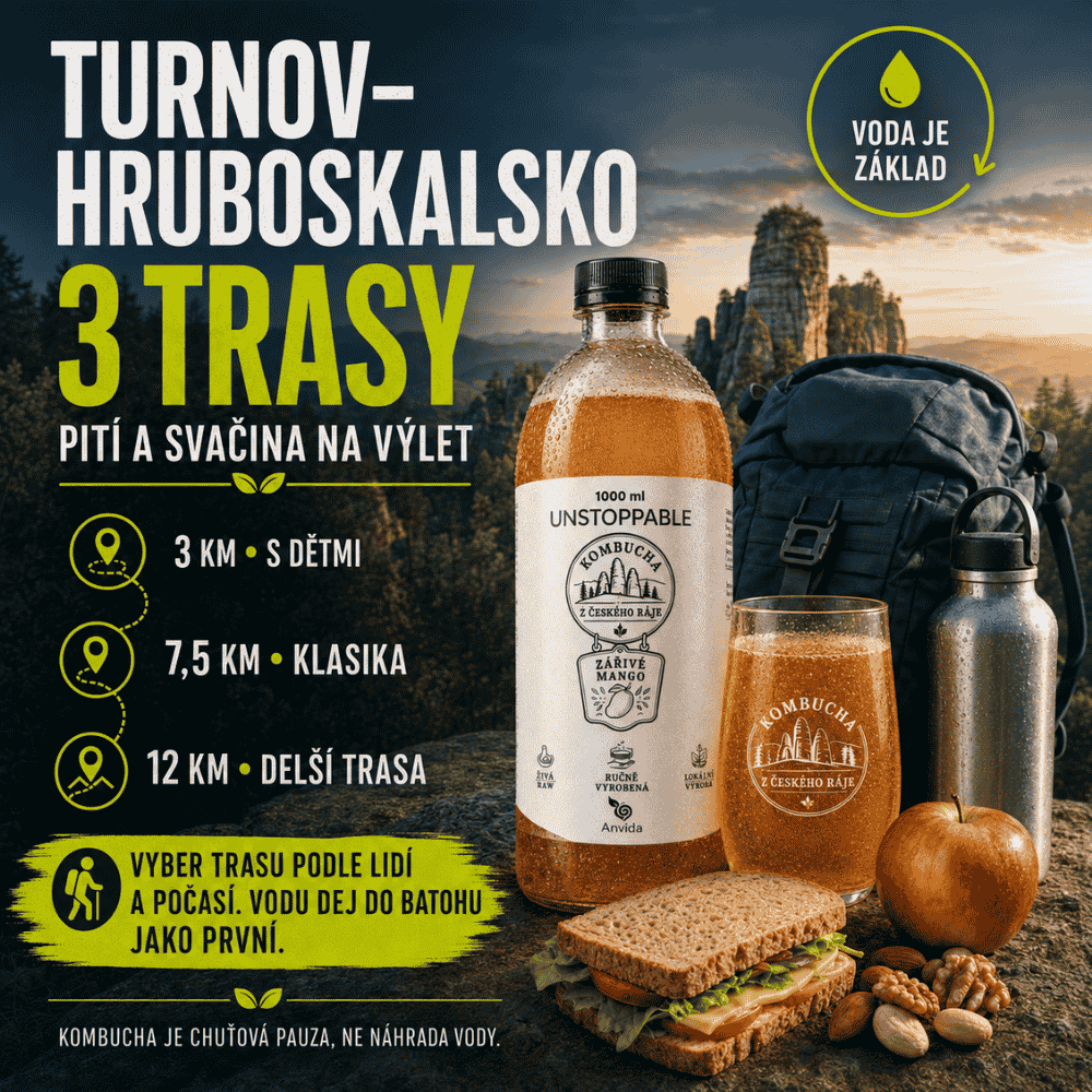 Výlet Turnov–Hruboskalsko: trasy, pití a svačina