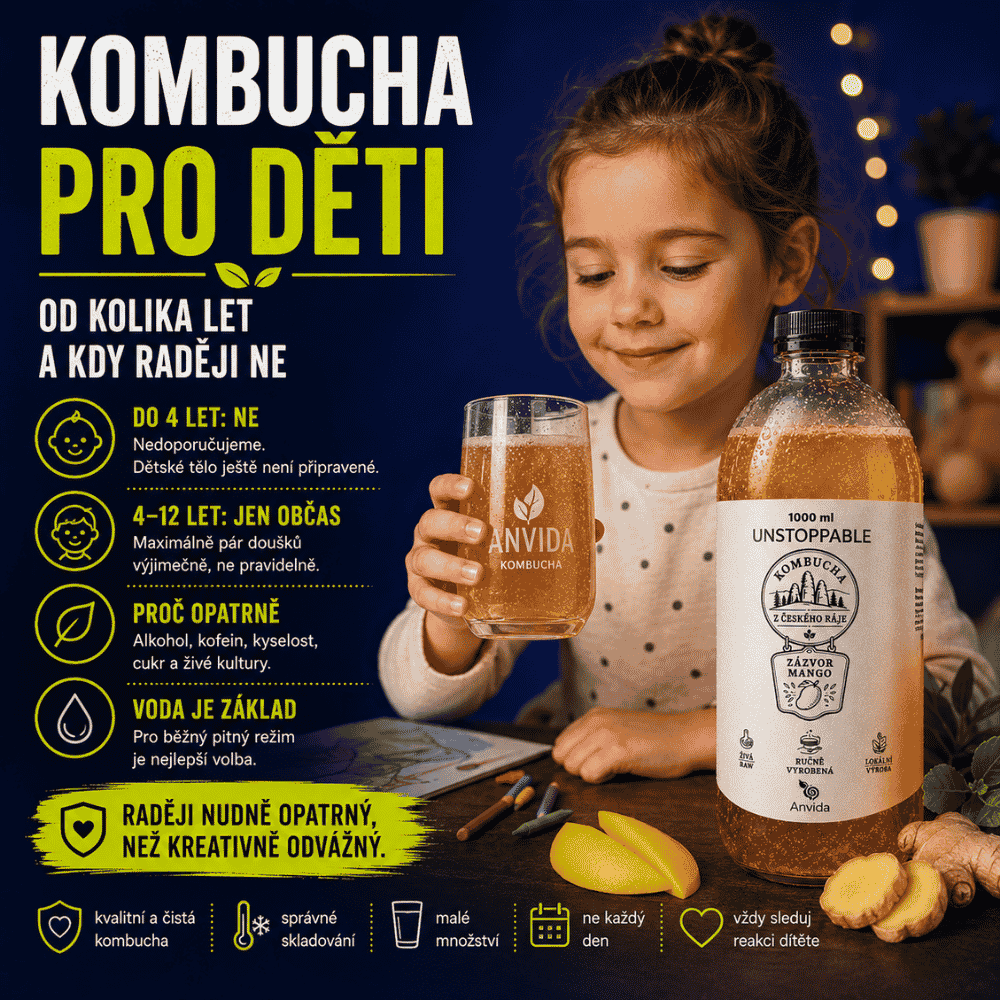 Kombucha pro děti: od kolika let a kdy raději ne