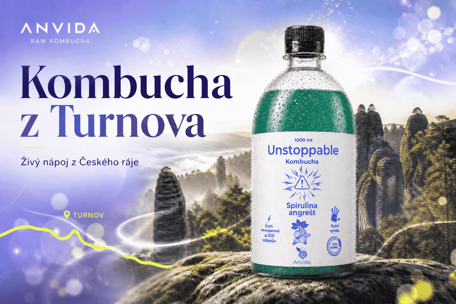 ANVIDA kombucha z Turnova