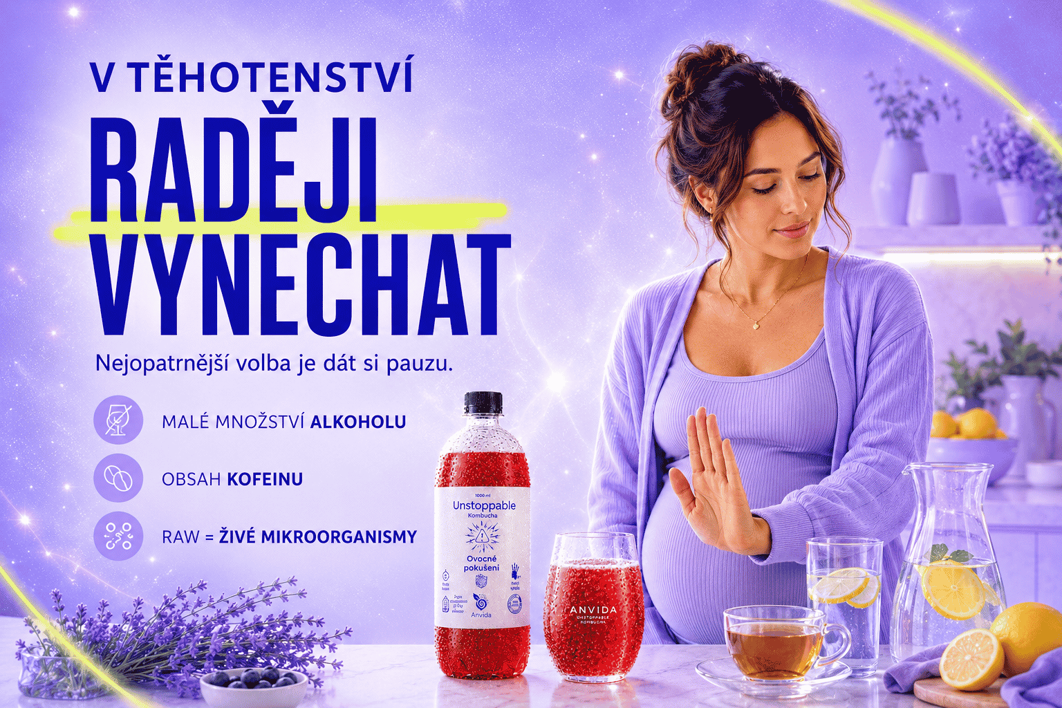 Proč je kombucha v těhotenství citlivé téma