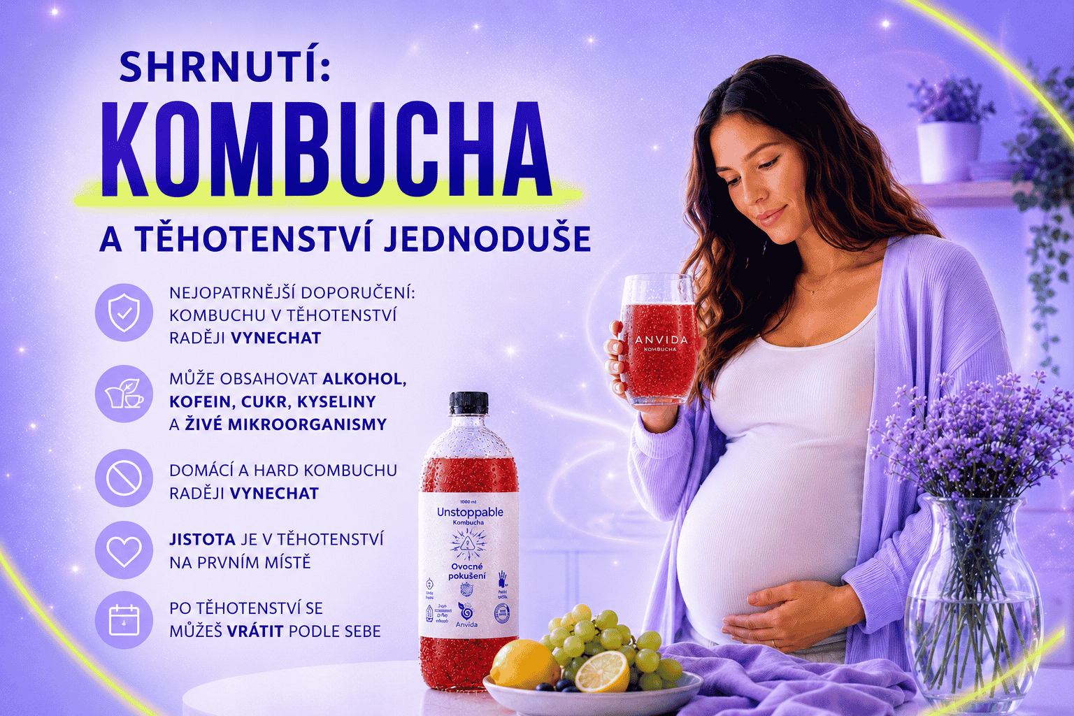 Shrnutí článku kombucha a těhotenství