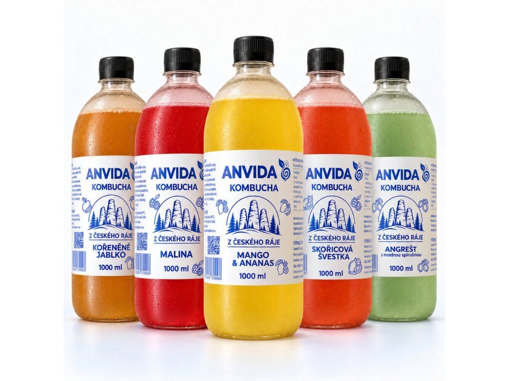 Kolekce pěti chutí ANVIDA – 5 × 1 l