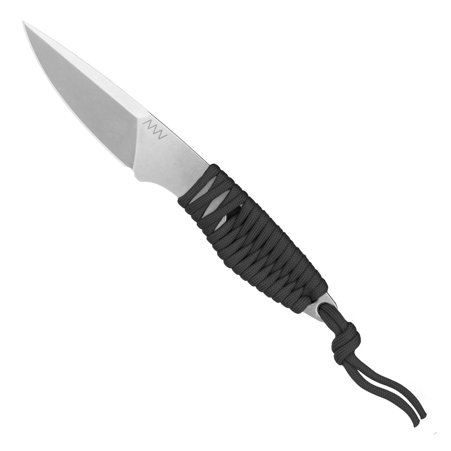 ACTA NON VERBA P100 Blade: Stonewash / Plain edge, Handle: Grey paracord