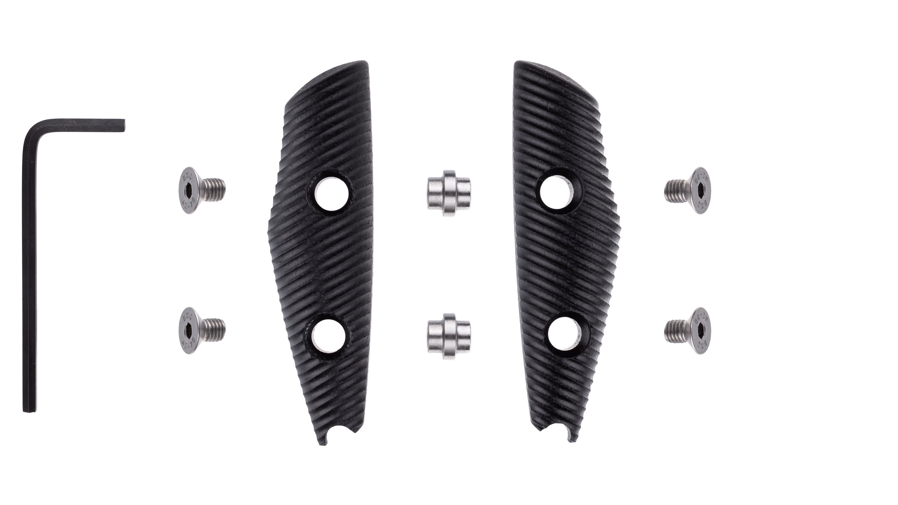 ACTA NON VERBA HANDLE P100 Blade: Stonewash / Plain edge, Handle: Micarta Brown