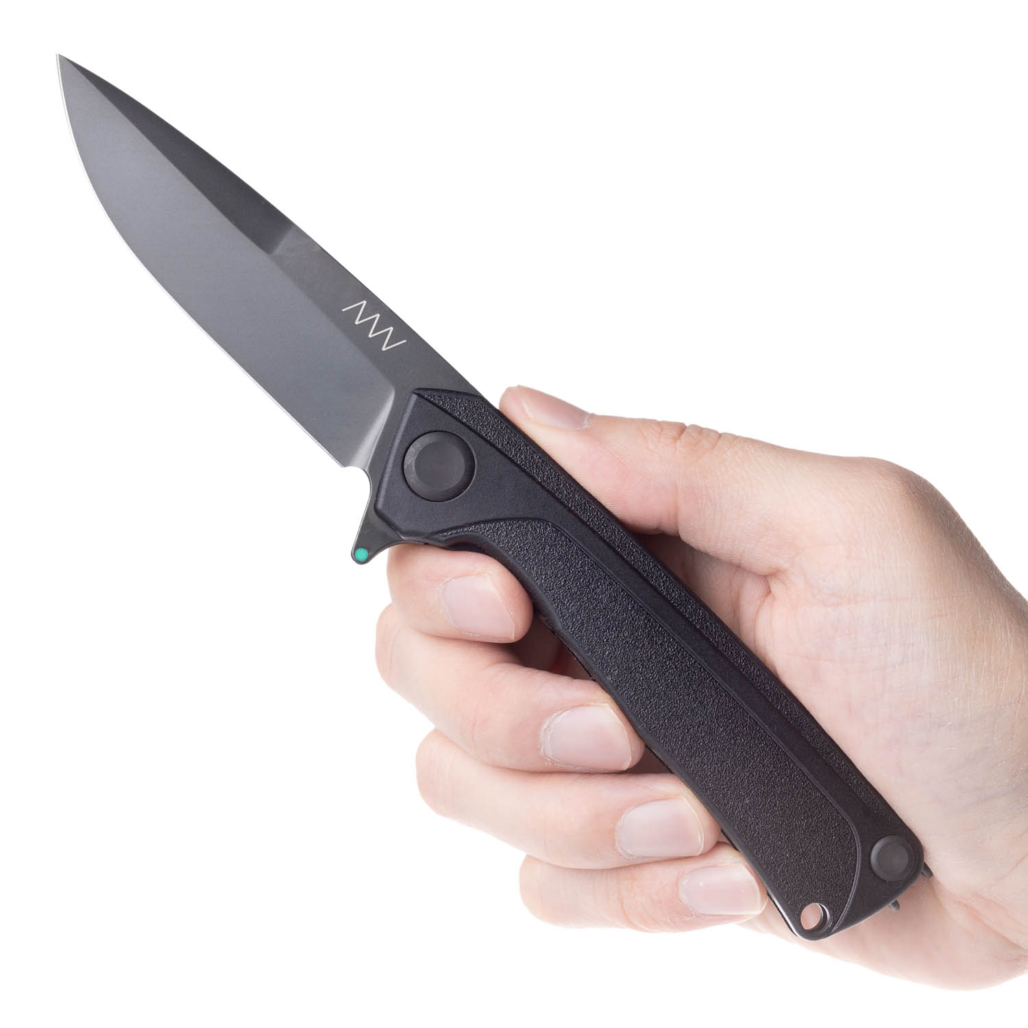 ACTA NON VERBA Z100 BB Blade: DLC Black / Plain edge, Handle and Lock: GRN Black / Liner Lock