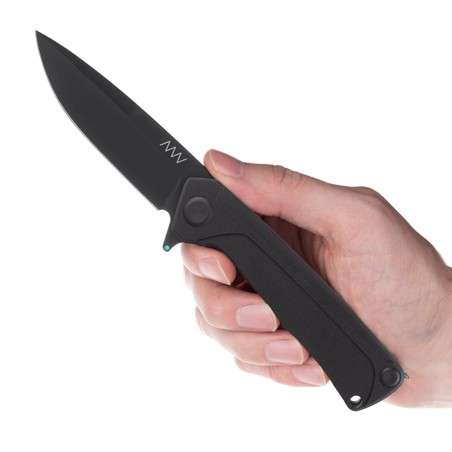 ACTA NON VERBA Z100 BB Blade: DLC Black / Plain edge, Handle and Lock: G10 Black / Liner Lock