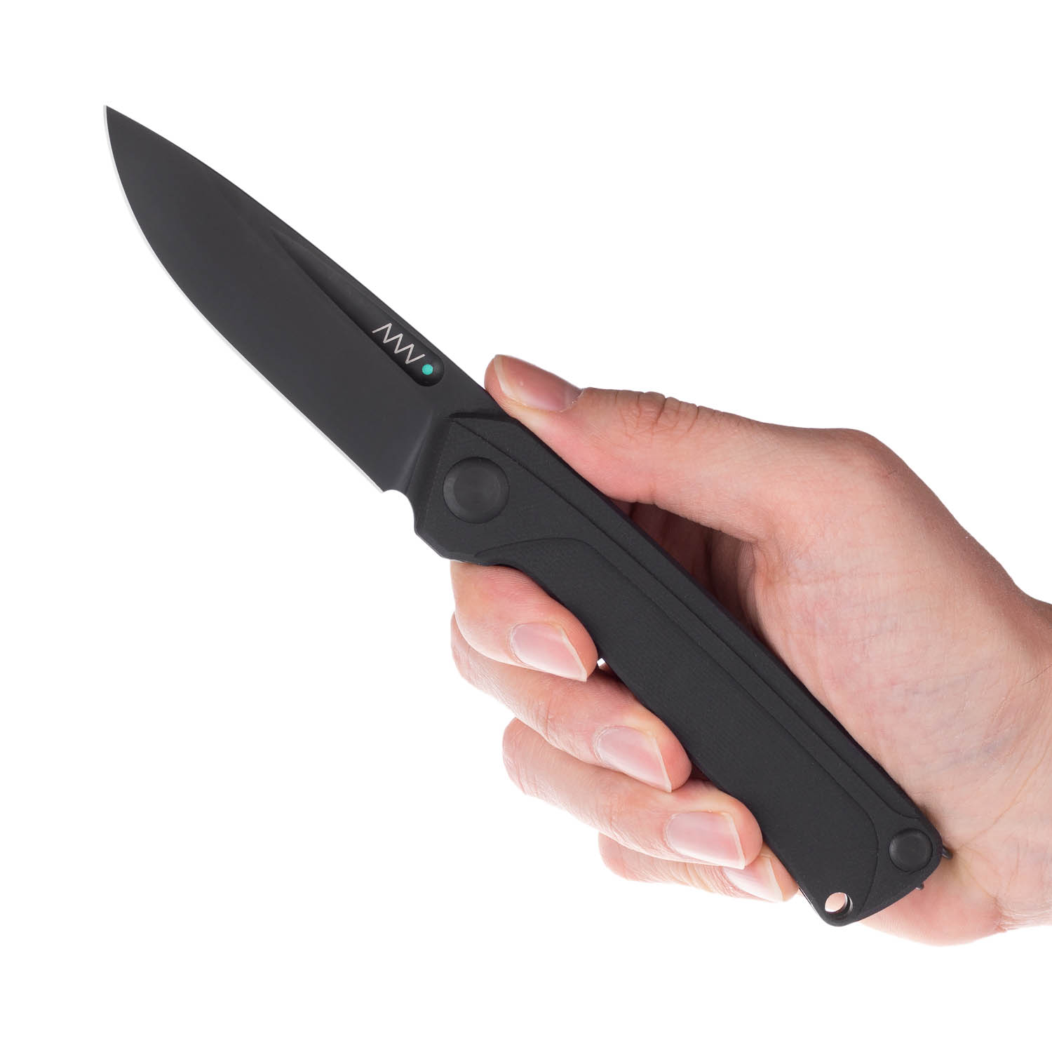 ACTA NON VERBA Z200 BB Blade: DLC Black / Plain edge, Handle and Lock: G10 Black / Liner Lock