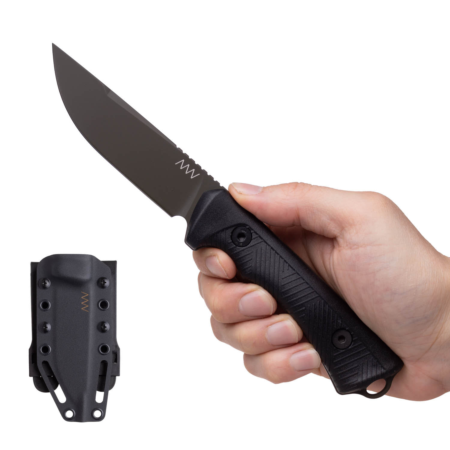 P200 Sheath: Kydex Black, Blade: Cerakote Olive, Handle: GRNPU Black