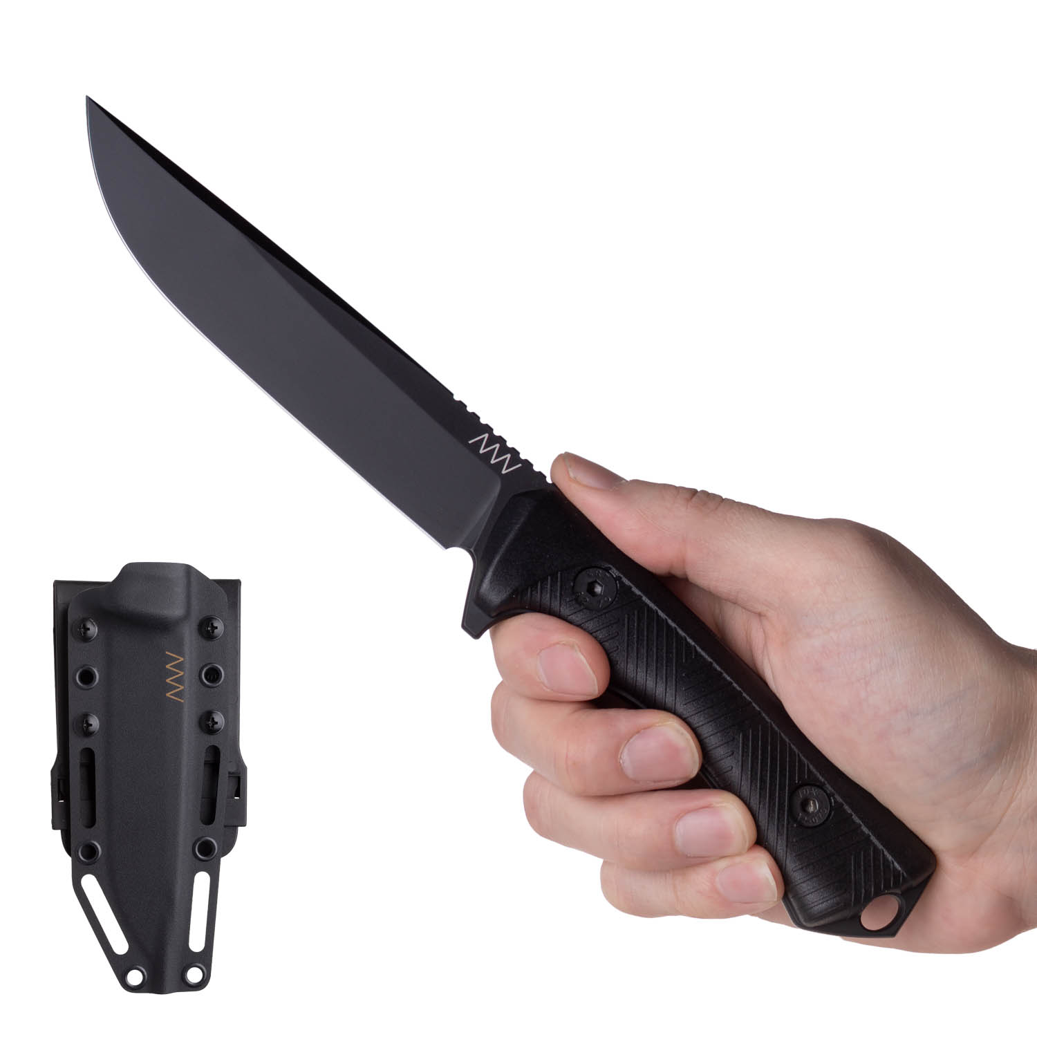 P300 Sheath: Kydex Black, Blade: Cerakote Black, Handle: GRNPU Black