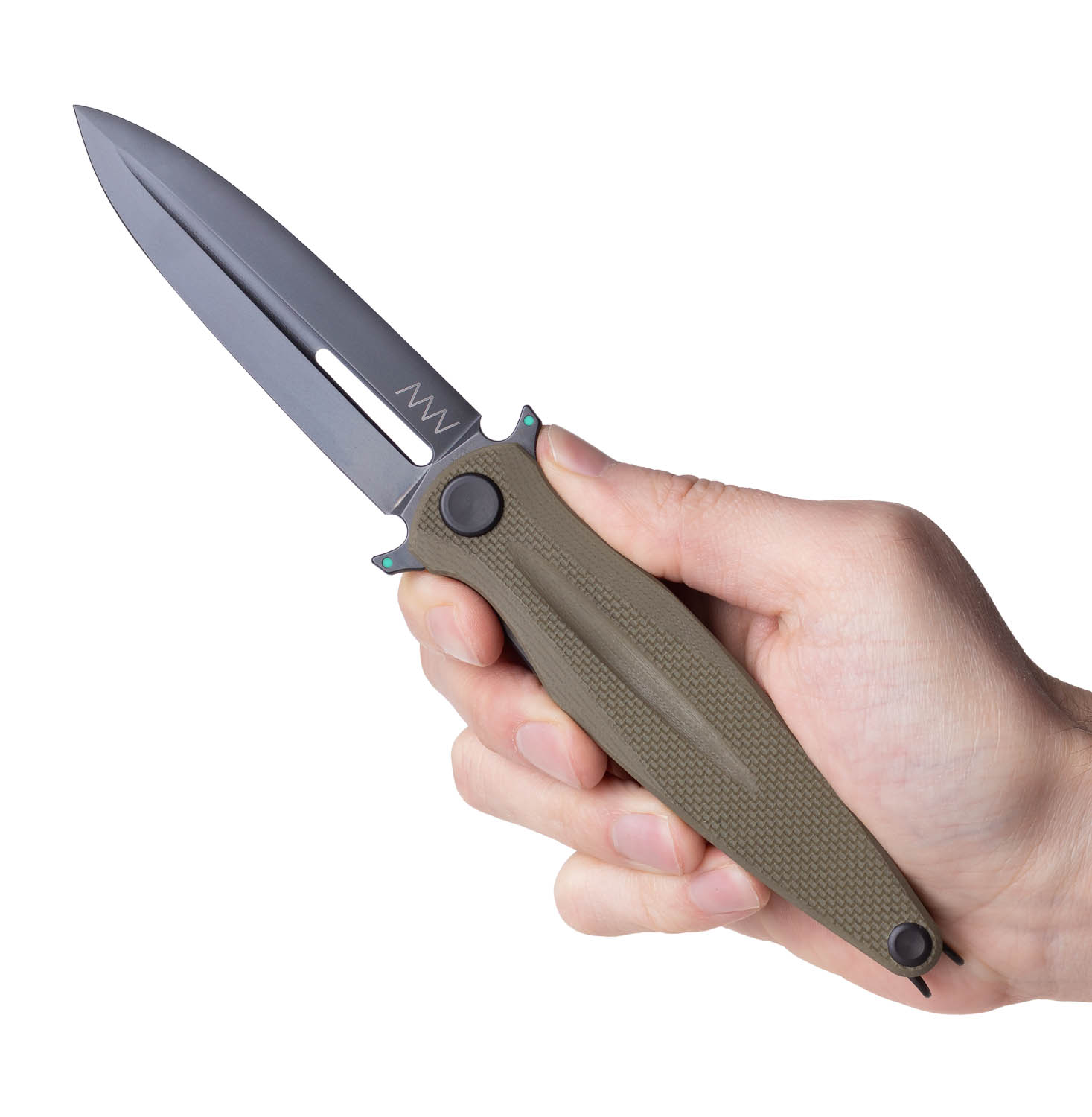 Z400 BB Blade: DLC Black / Plain edge, Handle and Lock: G10 Olive / Liner Lock