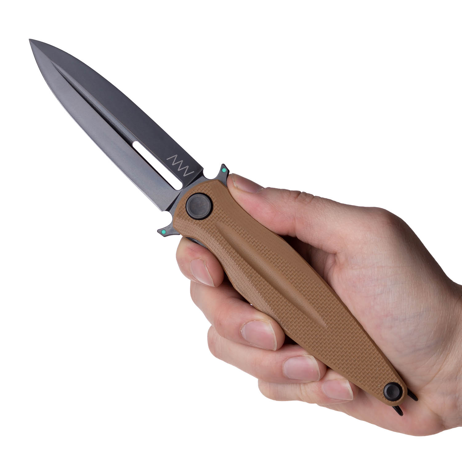 Z400 BB Blade: DLC Black / Plain edge, Handle and Lock: G10 Coyote / Liner Lock