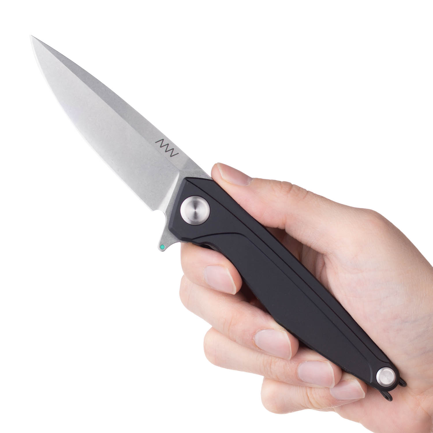 ACTA NON VERBA Z300 BB Blade: Stonewash / Plain edge, Handle and Lock: Dural / Liner Lock