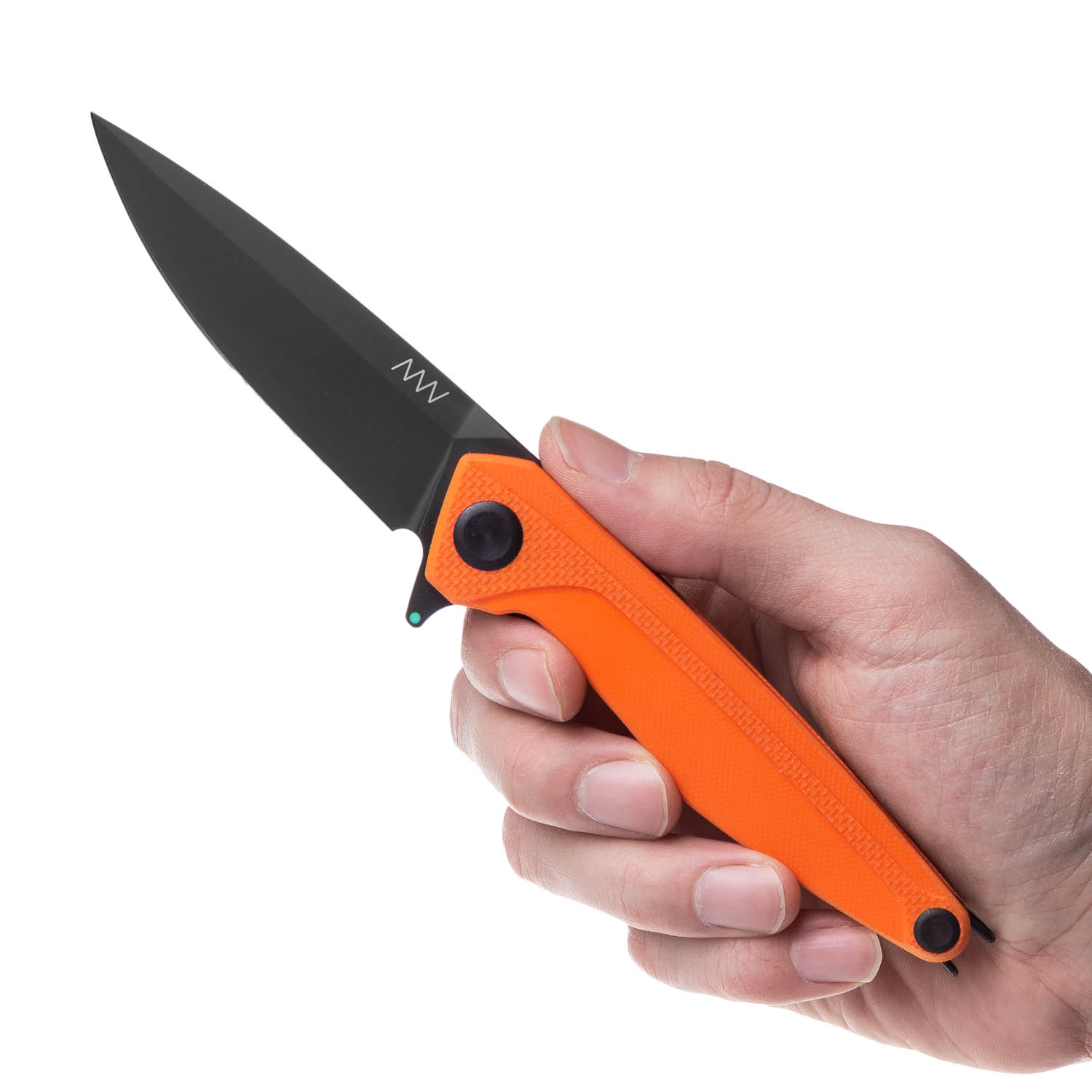 ACTA NON VERBA Z300 BB Blade: DLC / Plain edge, Handle and Lock: G10 Orange / Liner Lock
