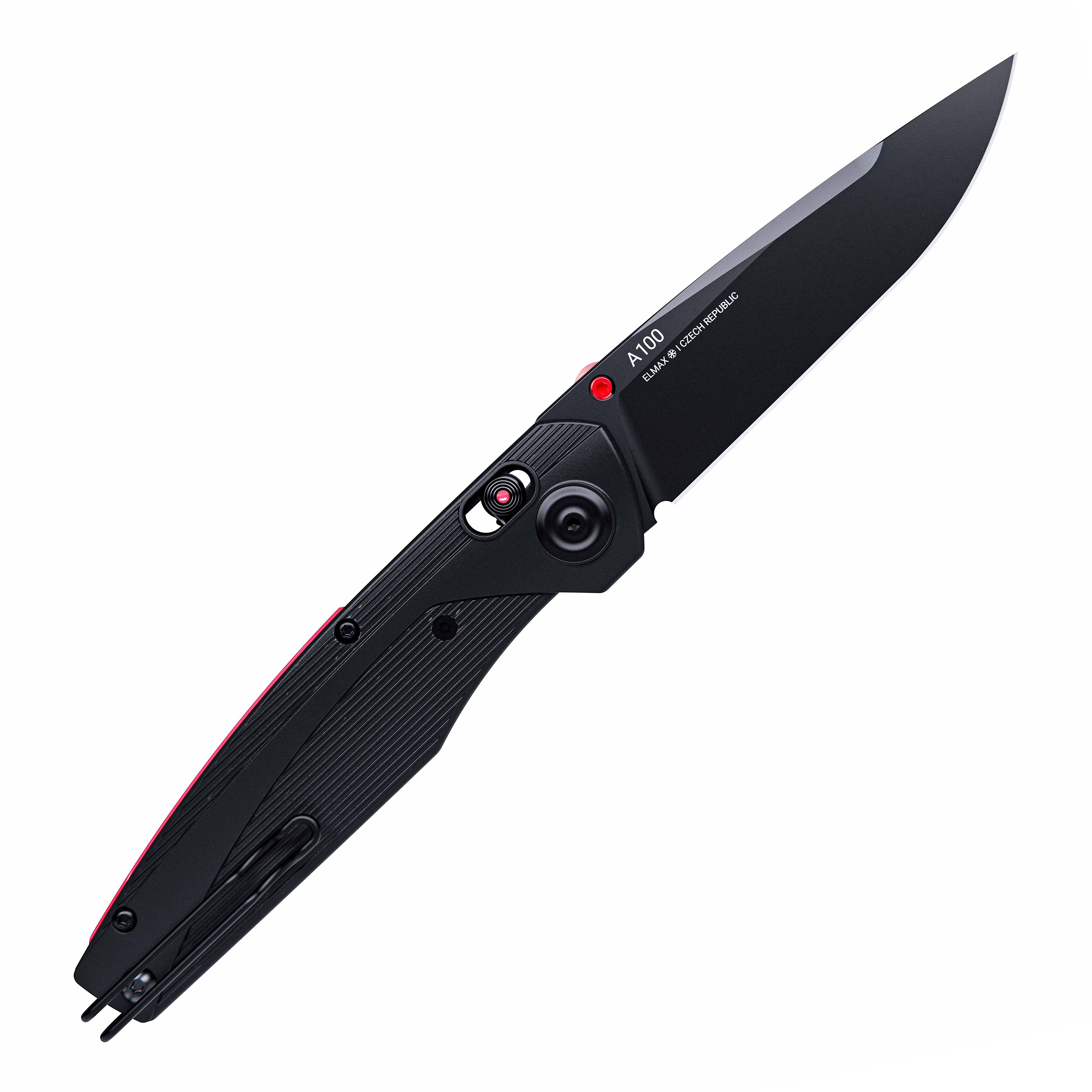 ACTA NON VERBA A100 BB Blade: DLC Black ELMAX, Handle and Lock: GRN Black / Alock