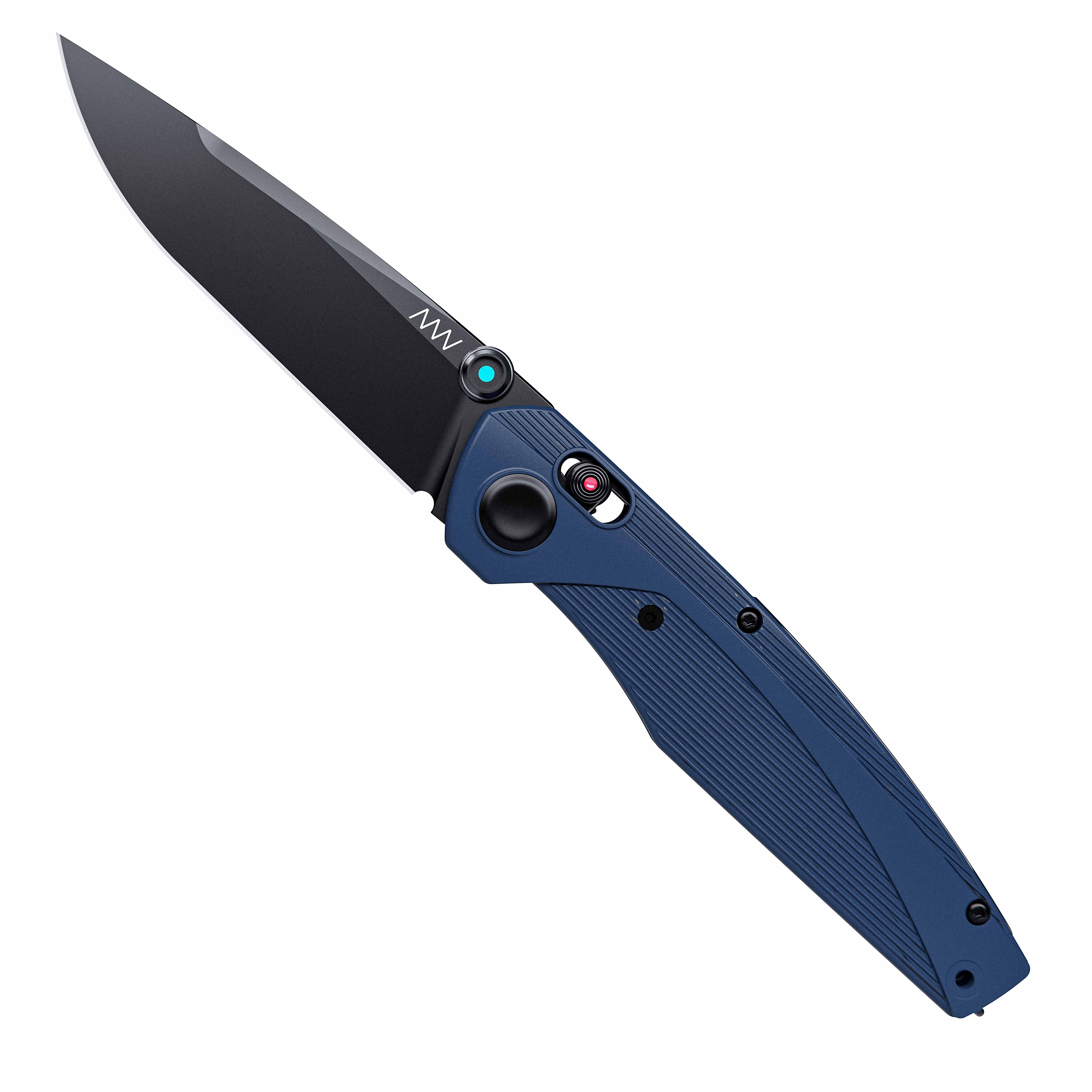 ACTA NON VERBA A100 BB Blade: DLC Black ELMAX, Handle and Lock: GRN Blue / Alock
