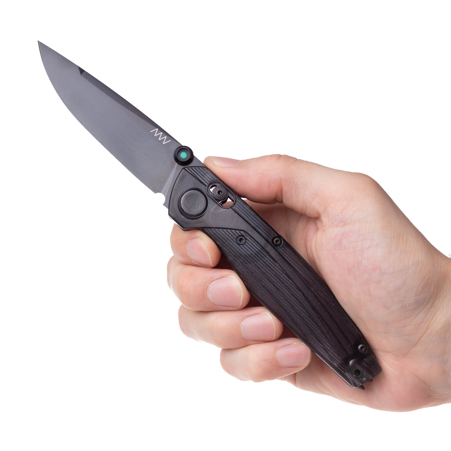 ACTA NON VERBA A100 Ultem BB Blade: DLC Black ELMAX, Handle and Lock: Ultem Black