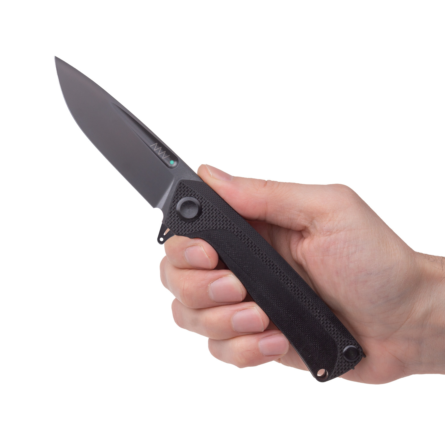 ACTA NON VERBA Z200 PLUS Blade: DLC Black / Plain edge, Handle and Lock: G10 Black / Liner Lock