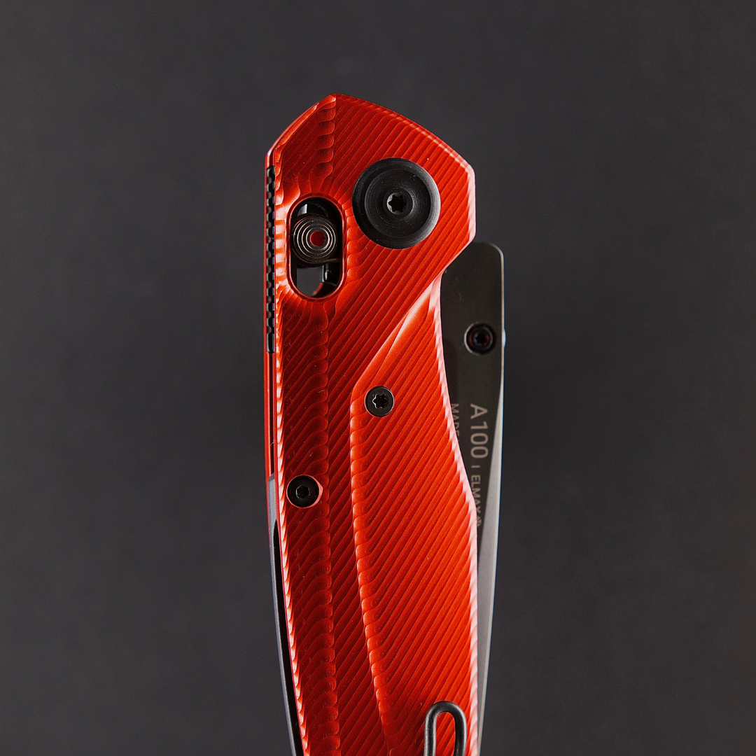 A100 AL Blade: DLC Elmax, Handle and Lock: Rose gold / A-lock