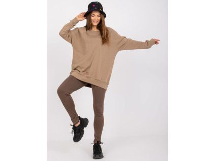 Tmavě béžová mikina Basic Remy