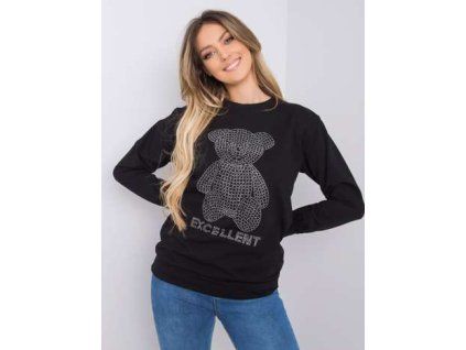Černá mikina s aplikací Darla