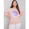 Starorůžová halenka plus size s aplikací Bella