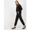 Černá dvoudílná mikina s oversized svetrem