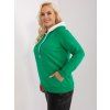 Zelená basic mikina plus size