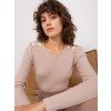 Béžová dámská halenka Basic s dlouhým rukávem BASIC FEEL GOOD