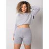 Šedé bavlněné kraťasy Alessia plus size