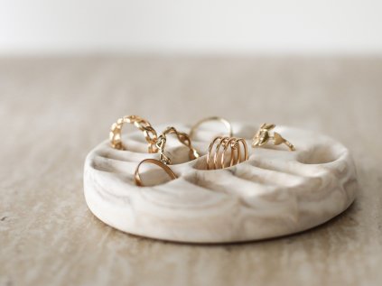 Tácek na šperky Gold Coaster - Marble