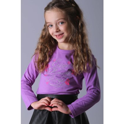 Dívčí tričko dlouhý rukáv ENJOY fialová