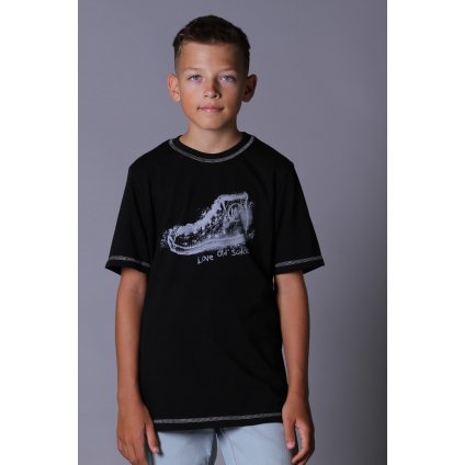 Chlapecké tričko krátký rukáv TENISKA černá