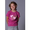Dívčí tričko krátký rukáv BALÓNKY ostružinová
