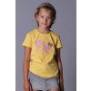 Dívčí tričko krátký rukáv BALÓNKY žlutá