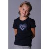 Dívčí tričko krátký rukáv SRDCE geometrické tmavě modrá