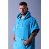 Pánské uxusní hřejivé pončo LAMA Relax tyrkysová